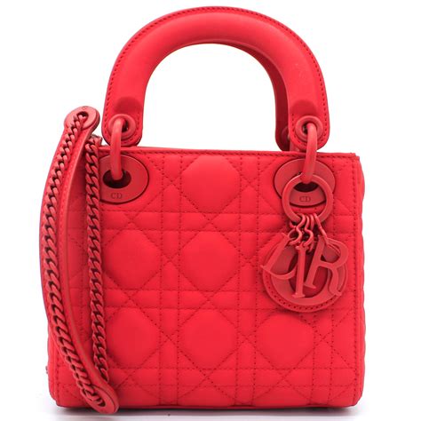 lady dior pouch red